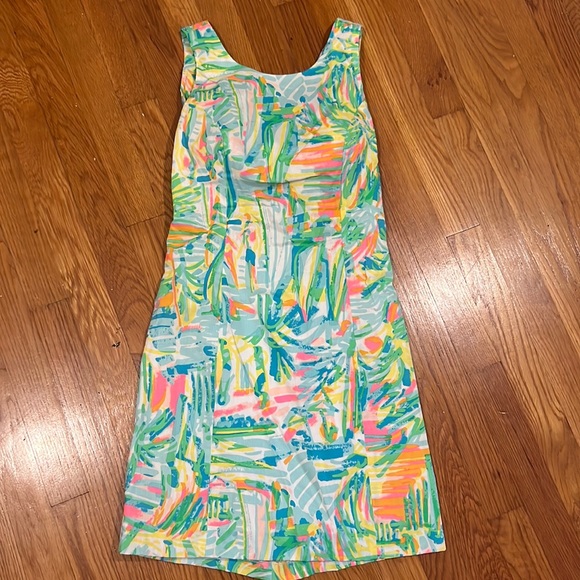 Lilly Pulitzer Courtney Shift Sea Salt Sun Multi Open Tie Back Dress - Picture 1 of 2